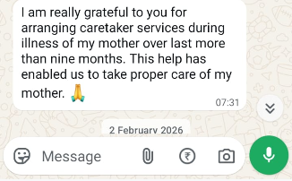 WhatsApp customer feedback screenshot