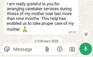 WhatsApp customer feedback screenshot